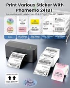 Phomemo Bluetooth Shipping Label Printer, 241BT 4X6 Wireless Thermal Printer - Image 4
