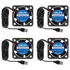 UMLIFE 4pcs USB 5V DC Fan 2510 Small 2 pin Cooling Cooler Computer 25mm X 10mm by UMLIFE
