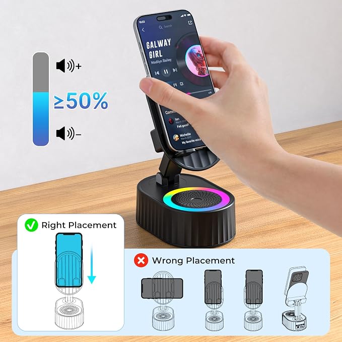 Wireless Induction Audio Bluetooth Speaker 5in1 Phone Holder Emergency - Image 7