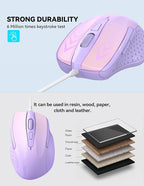 TECKNET Wired Mouse, 6-Button Corded - Image 3