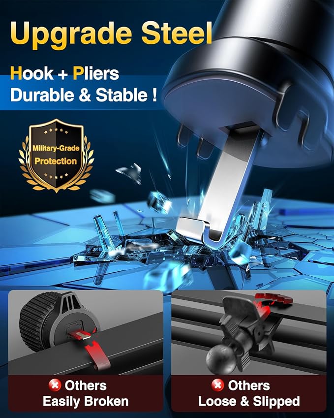 VANMASS Car Phone Holder Mount 2025 Upgraded Car Vent Phone Mount Clip - Image 2