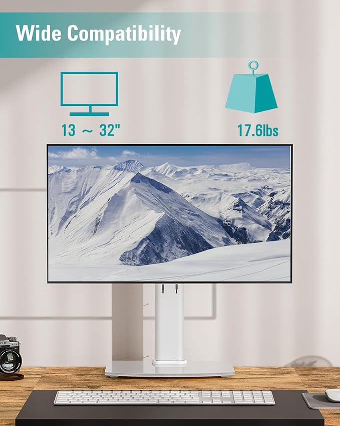 MOUNT PRO Single Monitor Stand Fits Max 32 inch Screen, Free-Standing Computer - Image 9