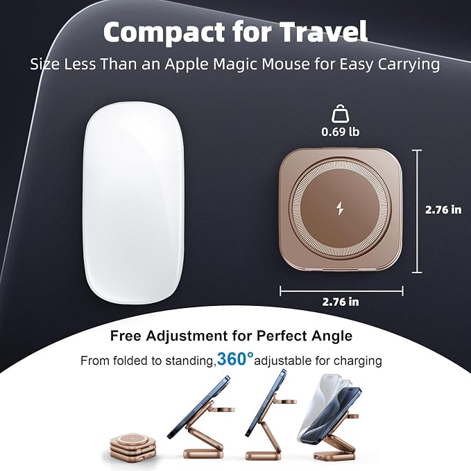 5-in-1 Wireless Charger for MagSafe, AC ISLAND Portable Travel Charging Station - Image 4