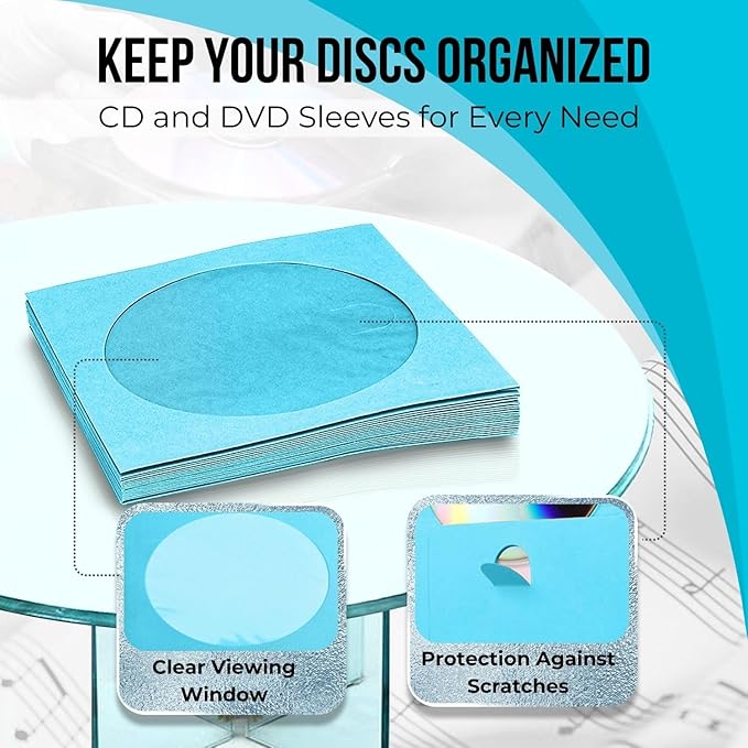 Flexzion DVD CD Sleeves 100 Pack - Image 5