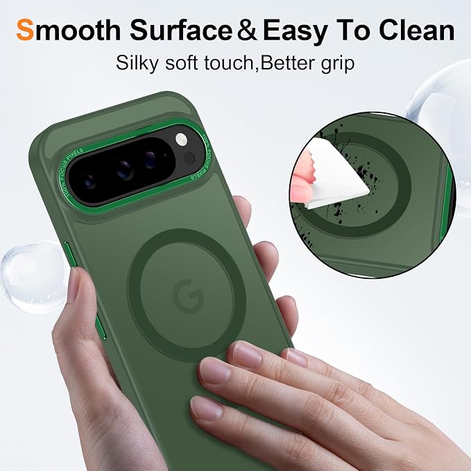 Magnetic for Google Pixel 9 Pro XL Case, Shockproof Slim Translucent Matte - Image 5