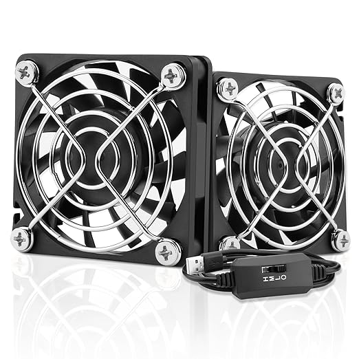 2 Packs USB Cooling Fan 60mm x 15mm 5V Brushless DC Fans Variable Speed by AmRunJe-CalmDownYourDevice