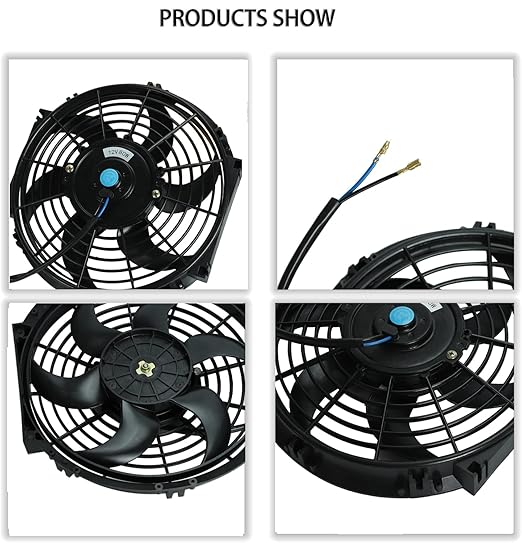 2PCS 10 Inch Universal High Performance Slim Fan Push Pull Electric Radiator - Image 4