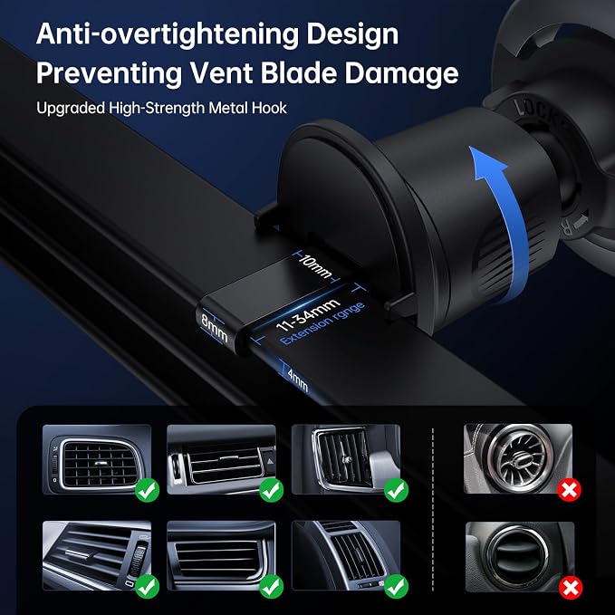 SYNCWIRE for MagSafe Car Mount, Flexible Rotation Magnetic Phone Holder for Car - Image 8