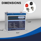 12V 50Ah LiFePO4 Battery, Built in BMS Rechargeable Lithium Battery - Image 2