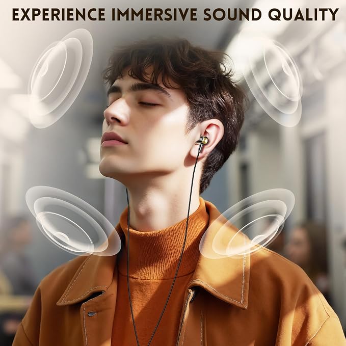 Earbuds Wired with Microphone, 5 Pack Wired Headphones with Powerful Heavy Bass - Image 4