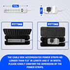 Cable Management Box, Handmade Rattan Cable Organizer, 2 Open Slots Cords Hider - Image 3