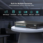 16 Ports 2.5Gb Unmanaged Ethernet Switch, 16*2.5G Base-T Ports. GiGaPlus - Image 3