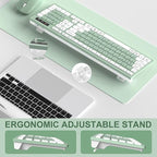 Wireless Keyboard and Mouse Combo, 2.4G Full Size Silent Keyboard - Image 7