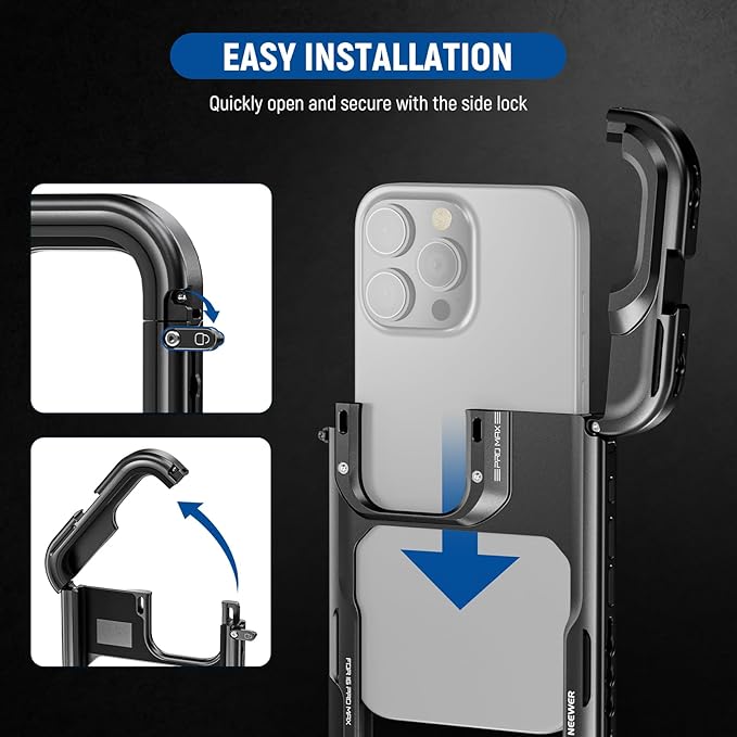 NEEWER 16 Pro Max Cage with Two Quick Release Side Handles, Phone Video Rig Kit - Image 2