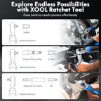 XOOL 78PCS Ratchet Screwdriver Set, Precision Bits, 1/4" Sockets, Magnetic Tools - Image 5
