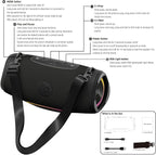 Portable Bluetooth Speaker, IPX7 Waterproof 80W Loud Stereo Sound Wireless - Image 9