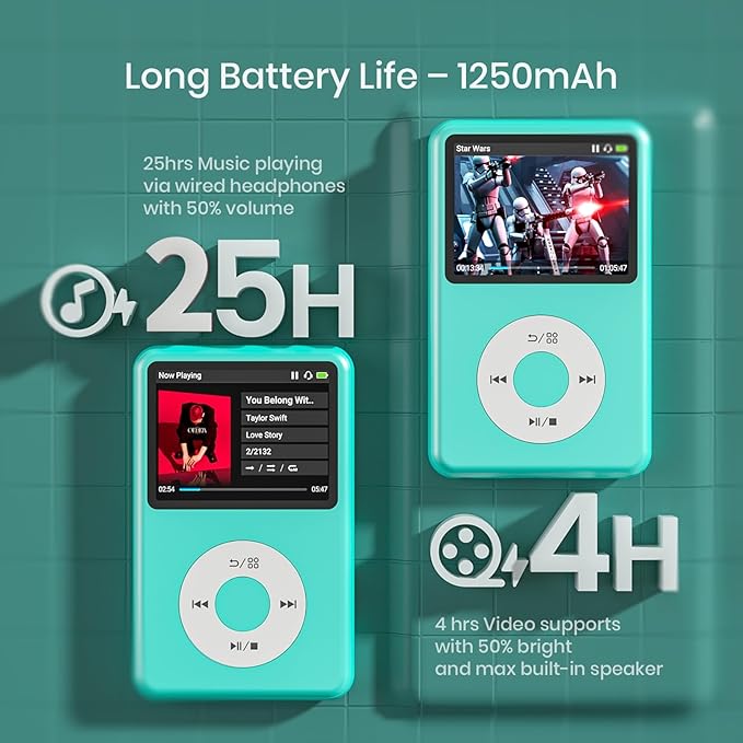 Mp3 Player with Bluetooth Y1 Portable Music Digital Players Supports Playlist - Image 7
