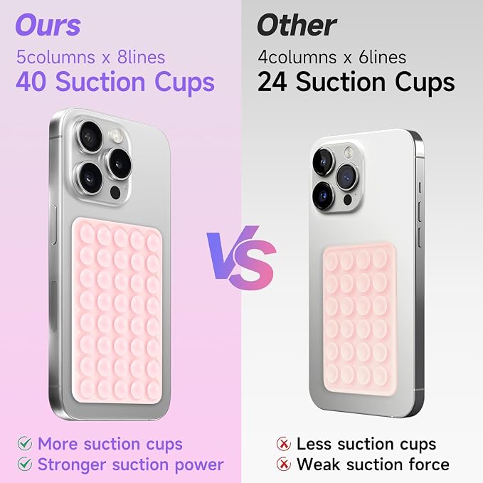 Silicone Suction Phone Case Mount, Non Slip Suction Cup Phone Mount, Phone - Image 4