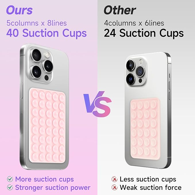 Silicone Suction Phone Case Mount, Non Slip Suction Cup Phone Mount, Phone - Image 4