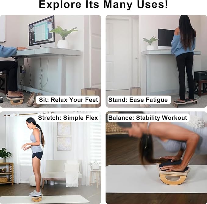 StrongTek Ergonomic Wood Foot Rest - Image 7