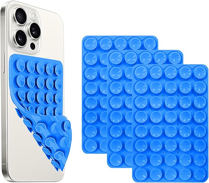 2 Pack Double Sided Silicone Suction Cup Phone Case Mount, Hands-Free Silicon by NTidea
