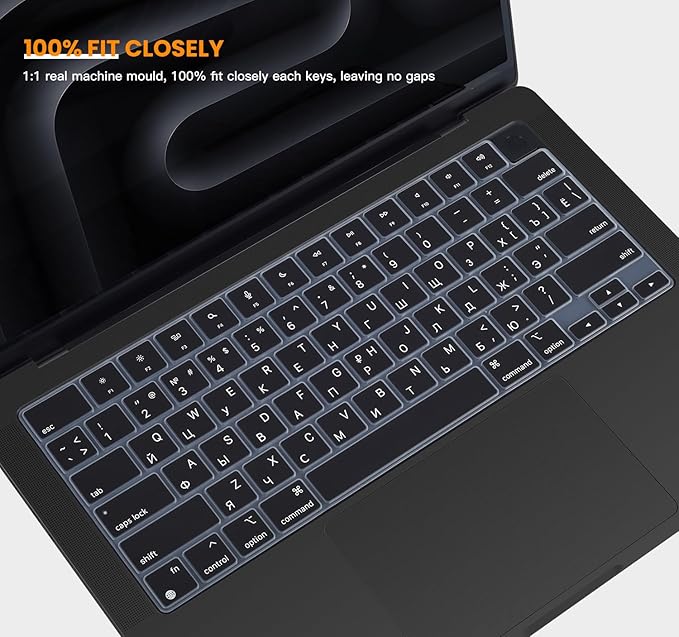 Russian Keyboard Cover Skin for 2024 2023 2022 2021 Apple MacBook Pro 14 A3112 - Image 4