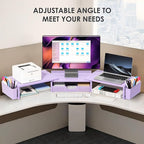 OPNICE Desk Organizers and Accessories, Dual Computer Monitor Stand Riser - Image 6