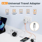 TESSAN Universal Travel Adapter PD 35W GaN, International Power Adapter Built - Image 5
