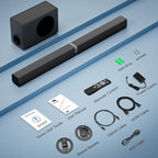 MZEIBO Sound bar with Subwoofer, 120W Bluetooth 5.0 TV Soundbar Home Theater - Image 9