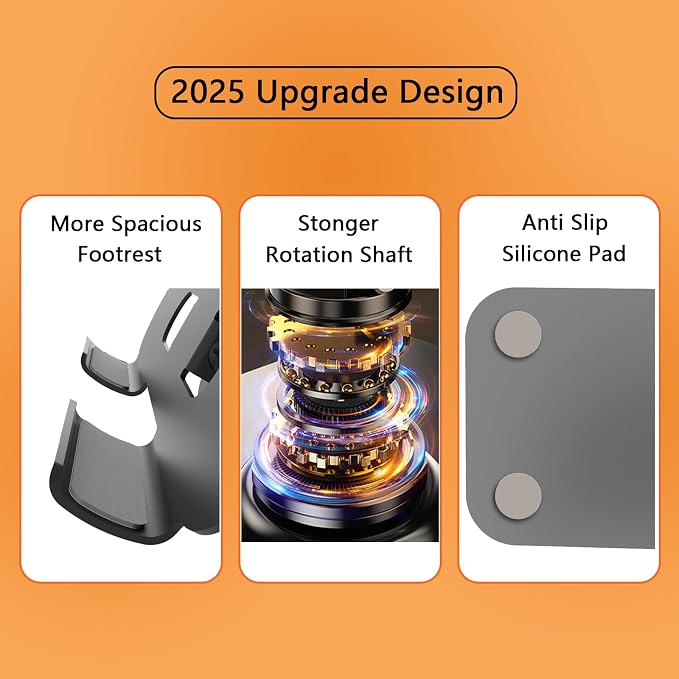 Larger Metal Tablet Stand, Adjustable 360° Rotation Tablet Holder Compatible - Image 6
