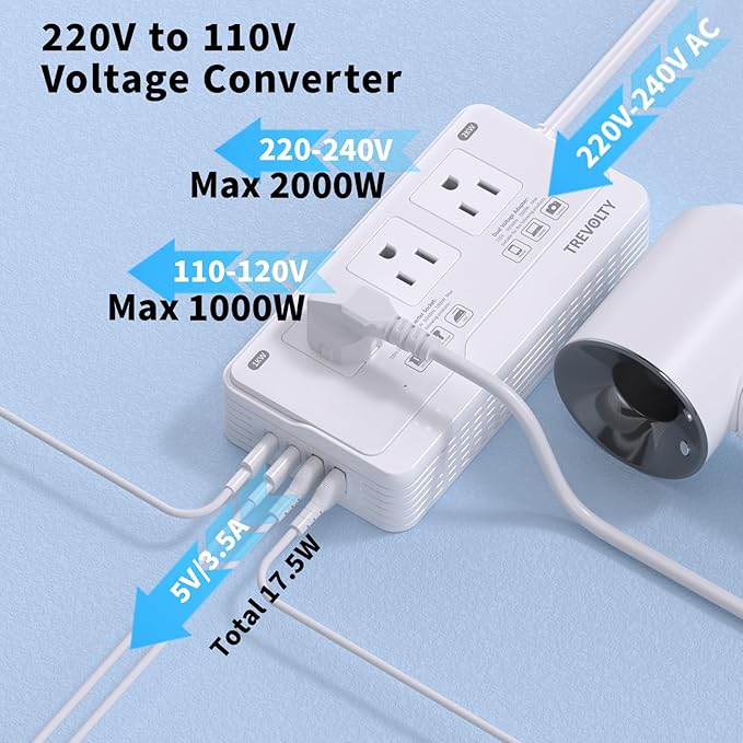 2000W Voltage Converter US to Europe - Image 4
