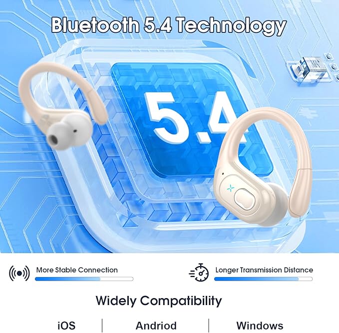 Wireless Earbuds 75hrs Bluetooth 5.4 Headphone Sport, 2026 Bluetooth Earbuds - Image 4