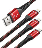 10 FT iPhone Charger 3 Pack 10 Foot USB Fast Lightning Cable Long Nylon Braided by UYOUNG