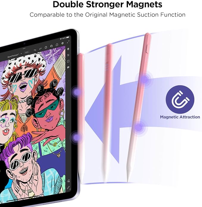 Stylus Pen for iPad 2018-2025, 15Mins Fast Charge for Apple Pencil, Palm - Image 7