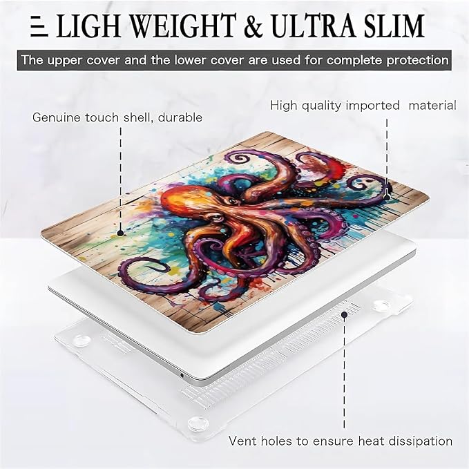 Compatible with MacBook Air 13.3 13.6 Inch Case 2022 2021 2020 2019 Plastic - Image 2