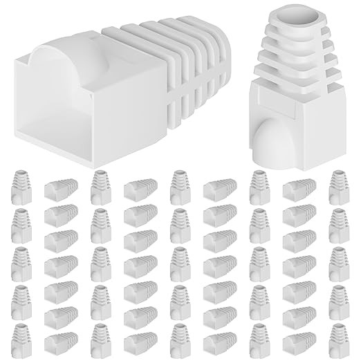 CableGeeker 100-Pack Cat6 / Cat5e RJ45 Strain Relief Boots, RJ45 Boot, Cat 6 by CableGeeker