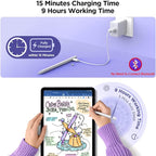Stylus Pen for iPad 2018-2025, 15Mins Fast Charge for Apple Pencil, Palm - Image 3
