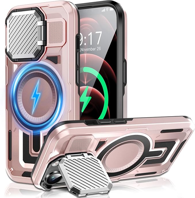Camera Stand Case for iPhone 12 Pro Max, 2024 Version Military Grade Protective by Unknown
