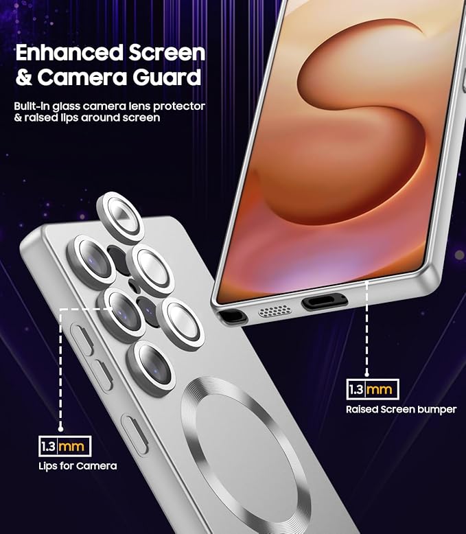 Magnetic for Samsung Galaxy S25 Ultra Case Slim Soft Silicone Bumper Shockproof - Image 4