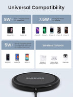 Wireless Charger, 15W Max Fast Wireless Charging Pad 2-Pack Compatible - Image 4