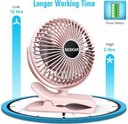 BESKAR Portable Clip on Fan Rechargeable, 4 Speeds Small Battery Operated Fans - Image 6