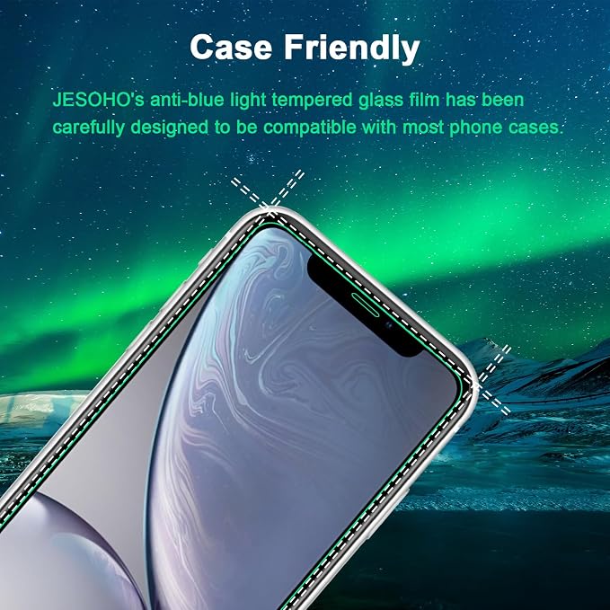 Blue Light Screen Protector for iPhone 11, iPhone XR HD Anti Blue Light - Image 8