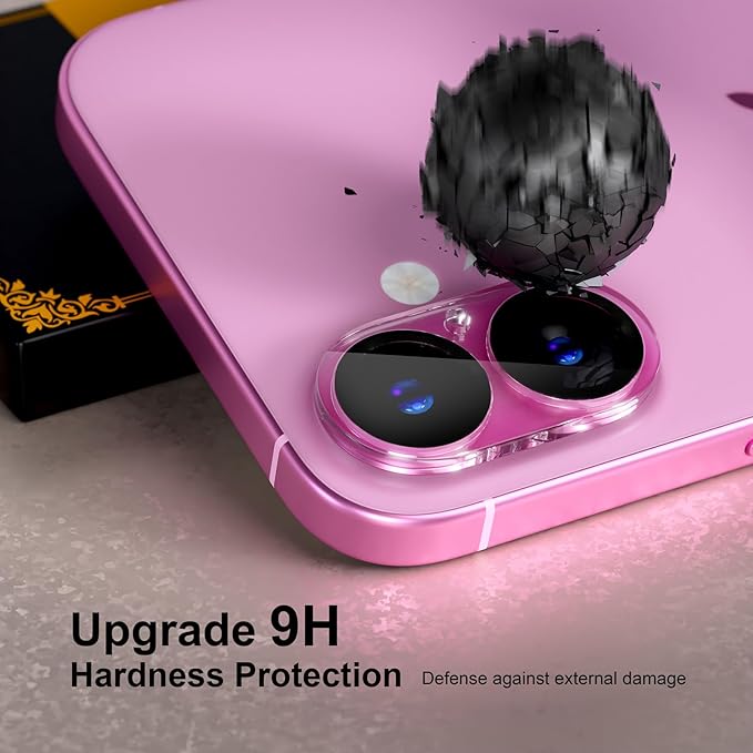 beuxece for 6 Pack iPhone 16 / iPhone 16 Plus Camera Lens Protector 9H Tempered - Image 3