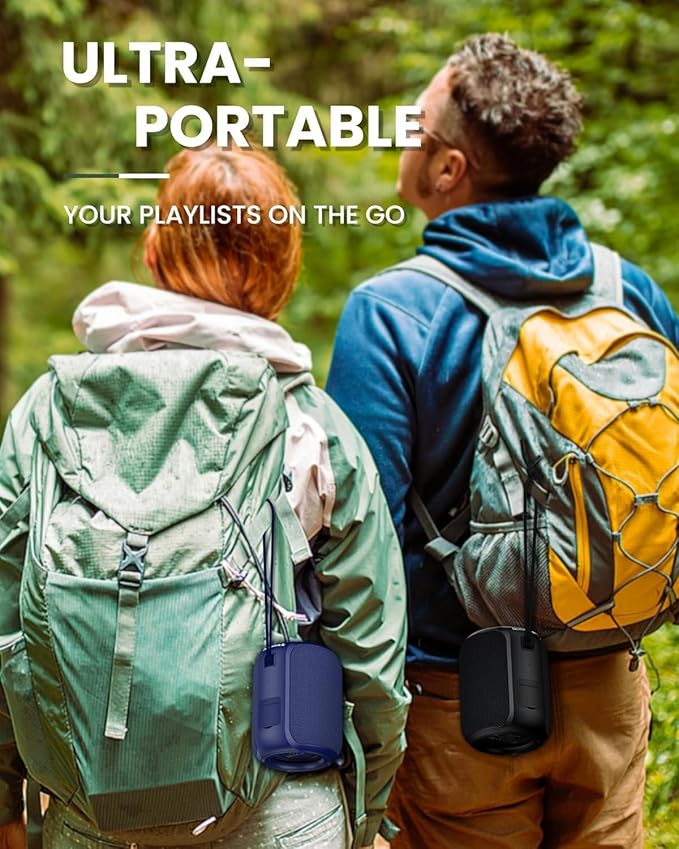 NOTABRICK Bluetooth Speakers, 15W Portable Speakers Bluetooth Wireless V5.0 - Image 5
