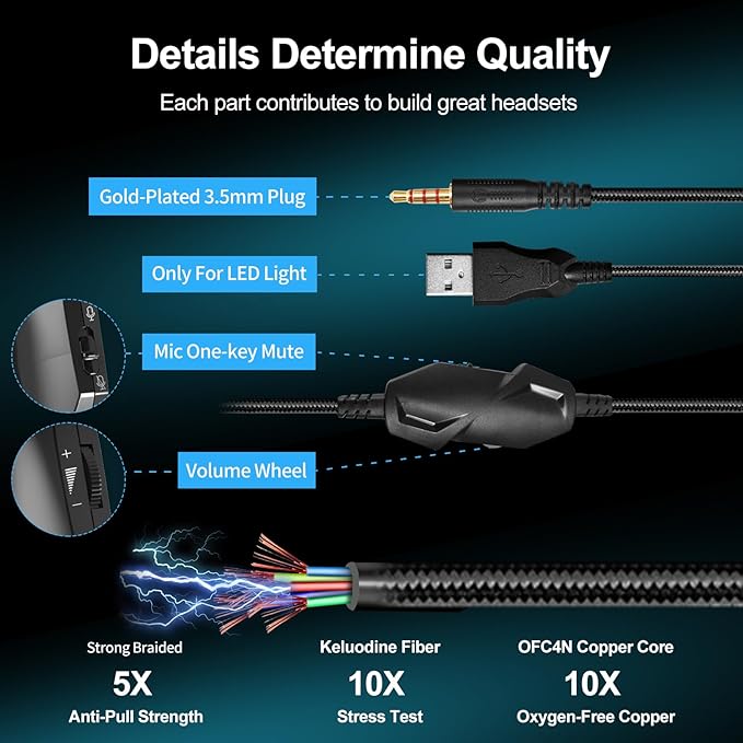 A36 Gaming Headset with Microphone - Image 6