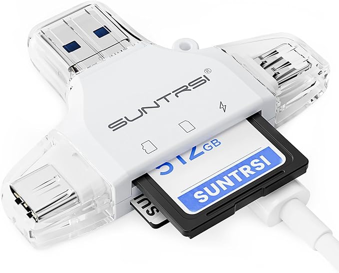 SD/Micro SD Card Reader for iPhone/ipad/Android/Mac/Computer/Camera, Portable by SUNTRSI