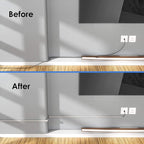 Yecaye Grey Cord Hider, One-Cord Channel Cord Cover on Wall, Cable Management - Image 7
