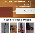 10Ft Floor Cord Cover Brown Silicone Cable Protector Easy to Install Wire - Image 5