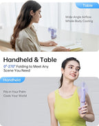 JISULIFE Handheld Fan with 4500 mAh Powerbank Max 37 Hours Runtime, Pocket - Image 4