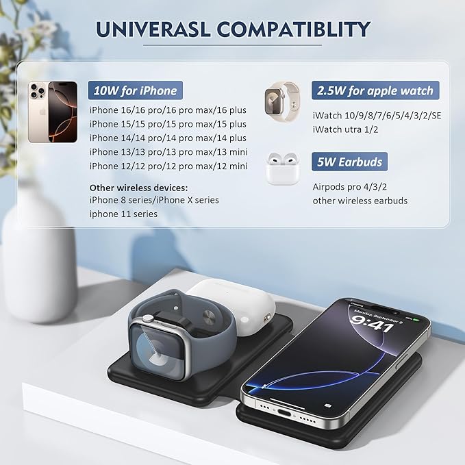 Wireless Charger iPhone - 3 in 1 Charging Station - Image 2